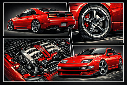 4-Panel Custom Illustrated Artwork (Landscape)