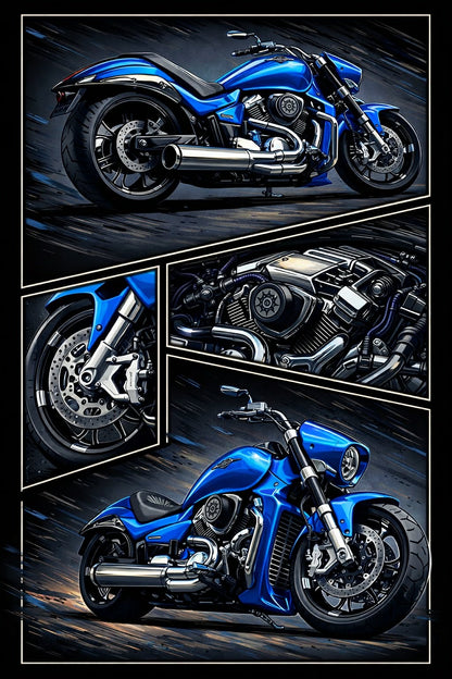 4-Panel Custom Illustrated Artwork